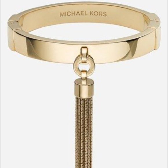 Michael Kors Gold Tassel Hinge Bangle - Picture 1 of 8